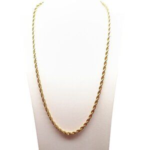 Vintage Napier Gold-Tone Rope Chain Necklace 30" Long Twisted Design Classic Jew